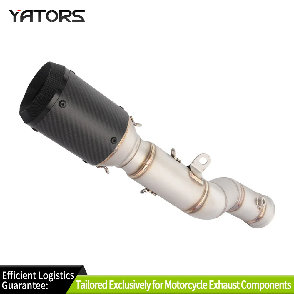 

Exhaust Systems Carbon Fiber Exhaust Tips Muffler Pipe Middle For Yamaha YZF R1 2009-2014 Exhausts Pipes