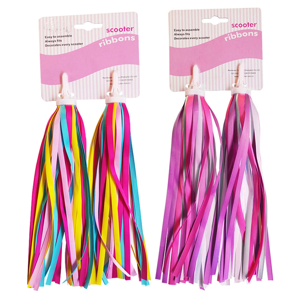 2 stuks 30 cm kinderen scooter loopfiets decoratief lint fietsstuur kleurrijke kwastje streamers voor meisjes fiets