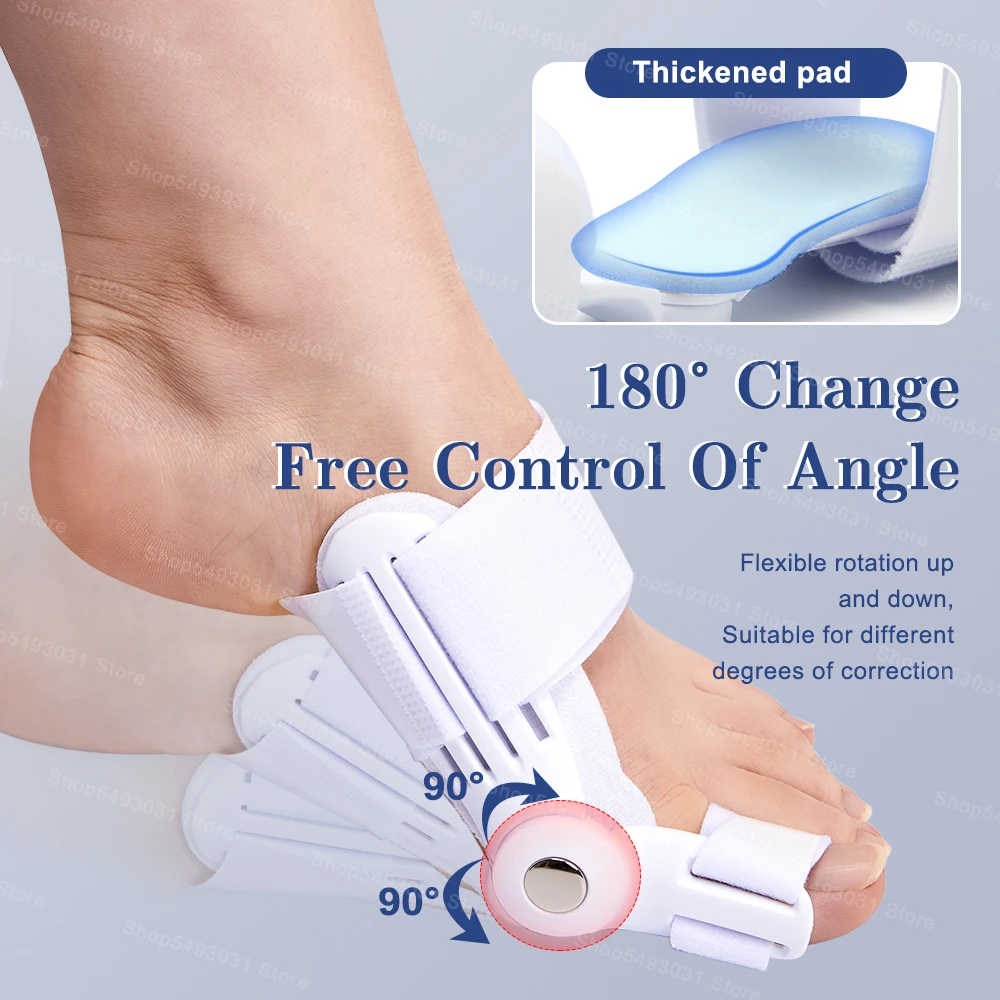 Bunion Corrector Unisex Foot Hallux Valgus Braces Rotatable Toe Separator Straightener Adjustable Pedicure Finger Toe Corrector