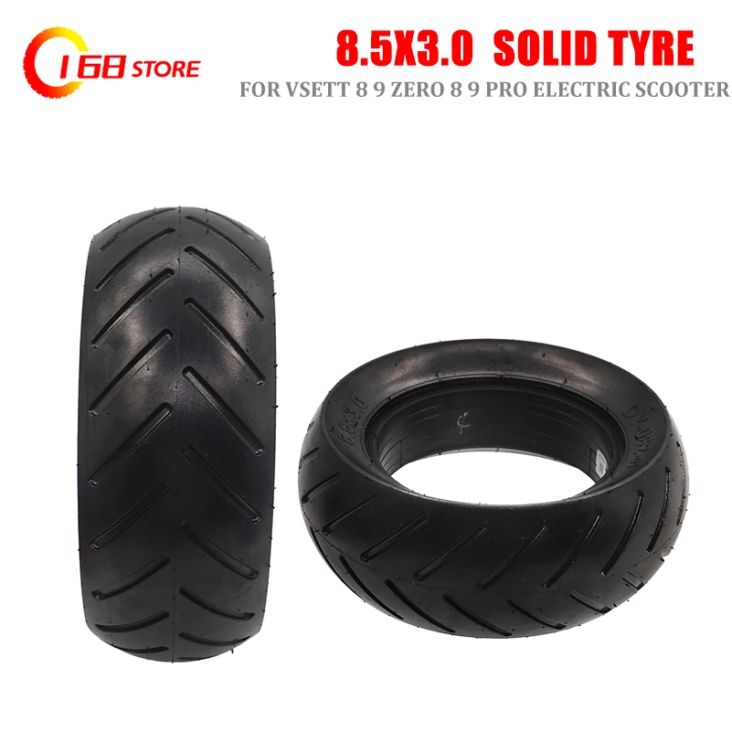 8.5x3.0 Solid Tire for VSETT 8/9 Macury Zero  Series Electric Scooter 8 1/2x2 (50-134) Upgraded Widened Explosion-proof Tyre