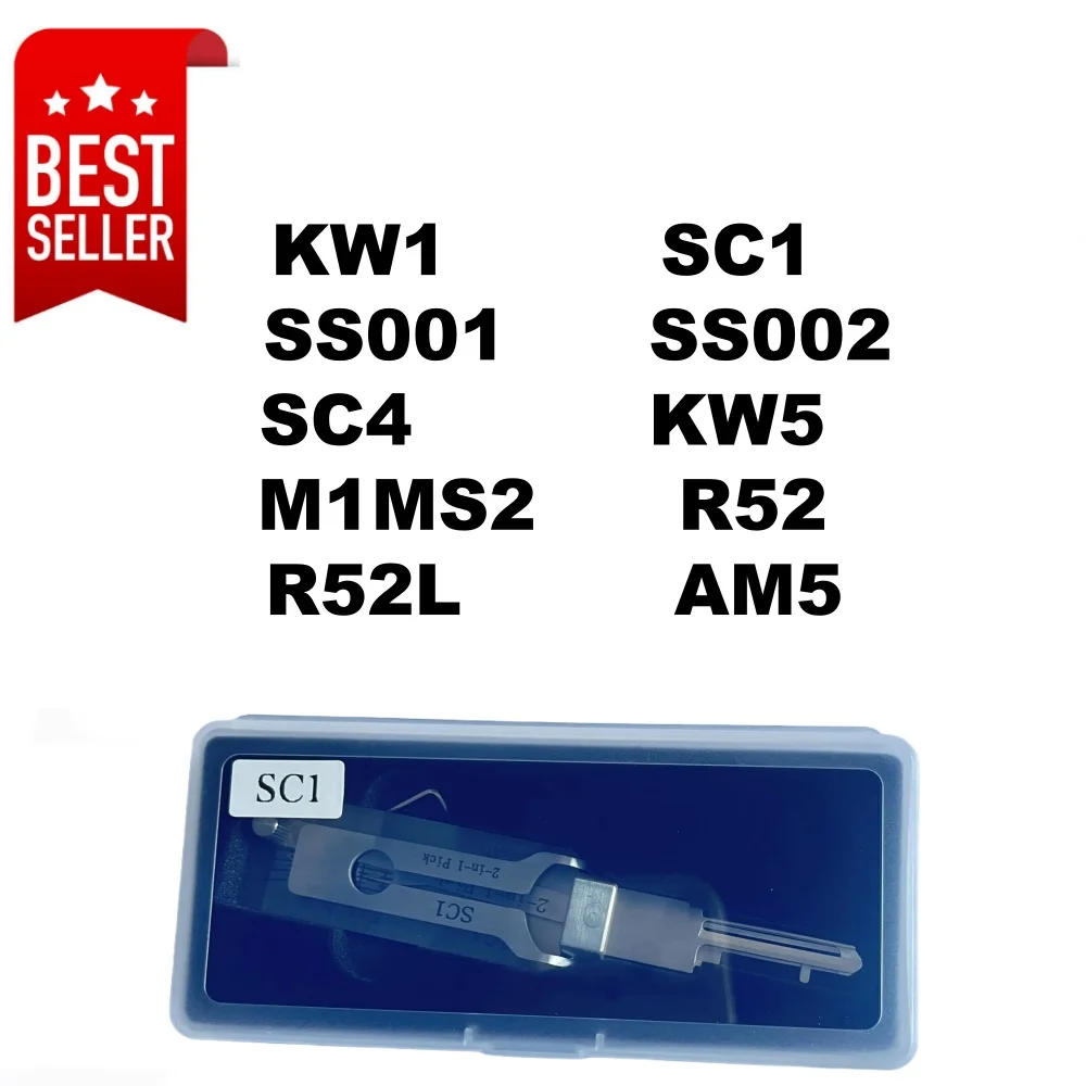 lishi style 2 in 1 R52 R52L SC1 SC4 KW1 KW5  AM5 M1MS2 SS001 PRO SS002 PRO CIVIL LOCK SMITH TOOLS
