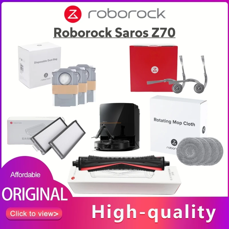 NEUE Original Roborock Saros Z70 Zubehör Haar Schneiden Pinsel Seite Pinsel Filter Mopp Staubbeutel Roboter Staubsauger Ersatzteile Optional