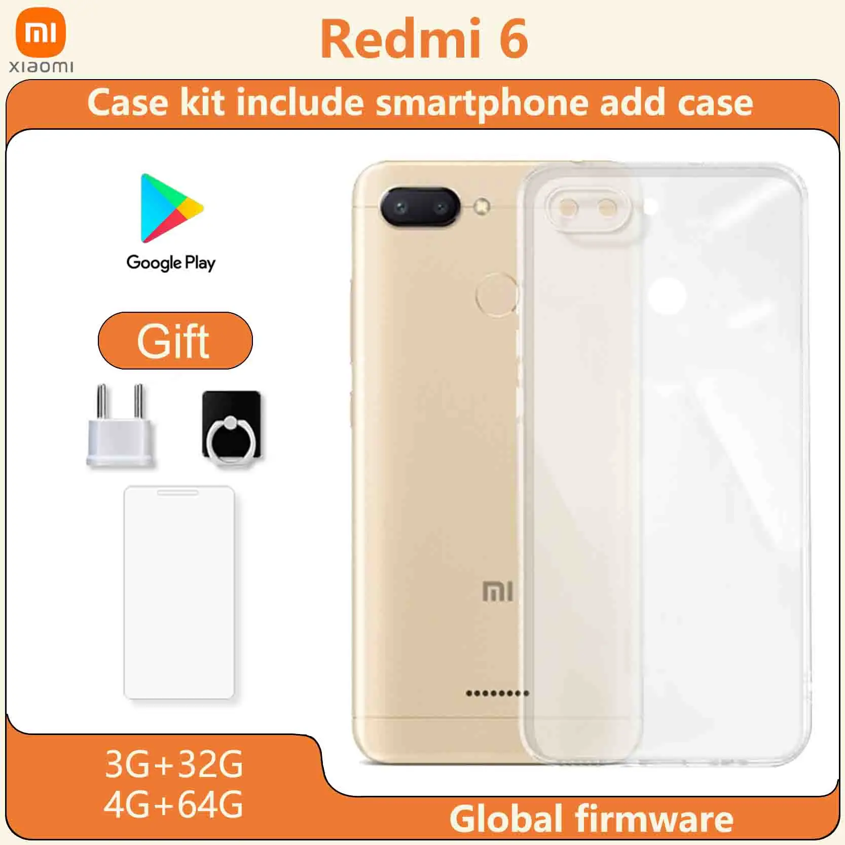

Комплект чехлов для смартфонов Xiaomi Redmi 6 Snapdragon 625 пикселей 4000 мАч б/у телефон
