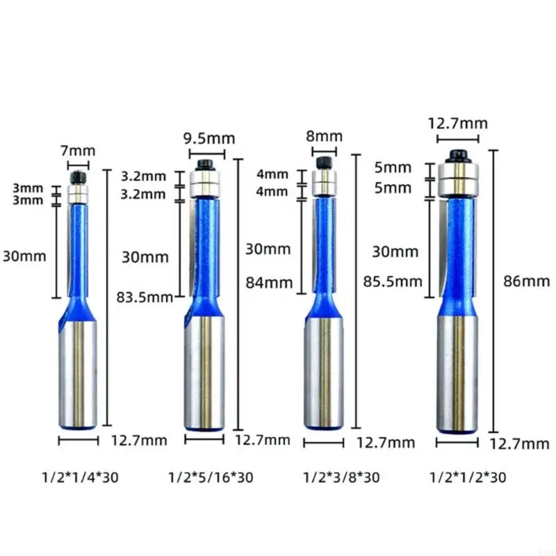 Flush Bit recto Madera carpintería Ribrete Routers Bit Bit L4MF