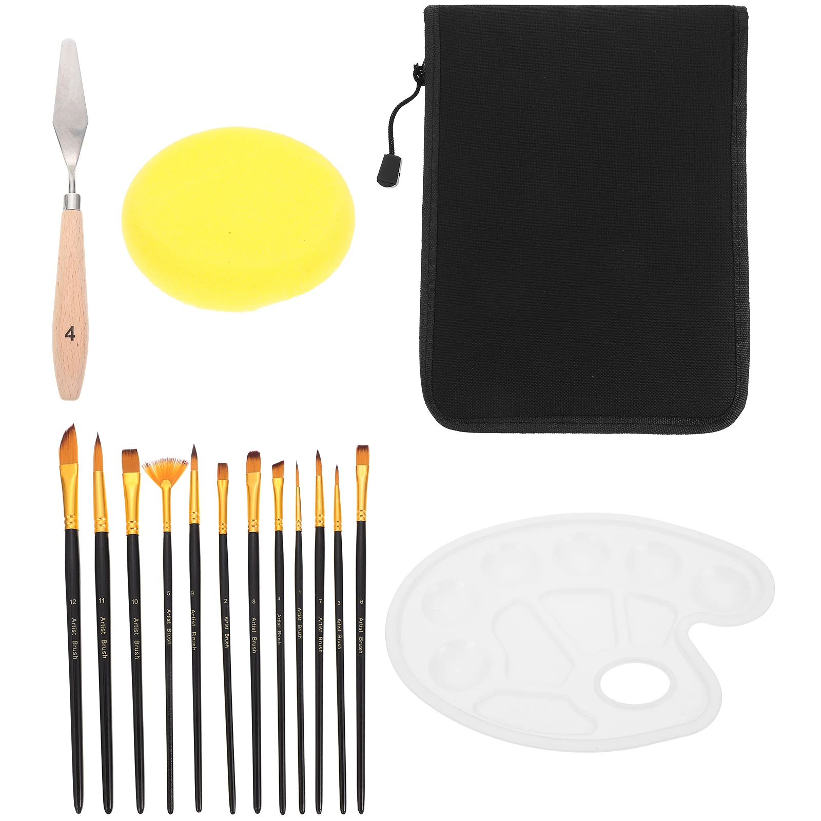 

Paint Brushes Set for Acrylic Oil Watercolor Painting Art Tools Professional Face Brushes Durable Bristles Easy Clean Widely
