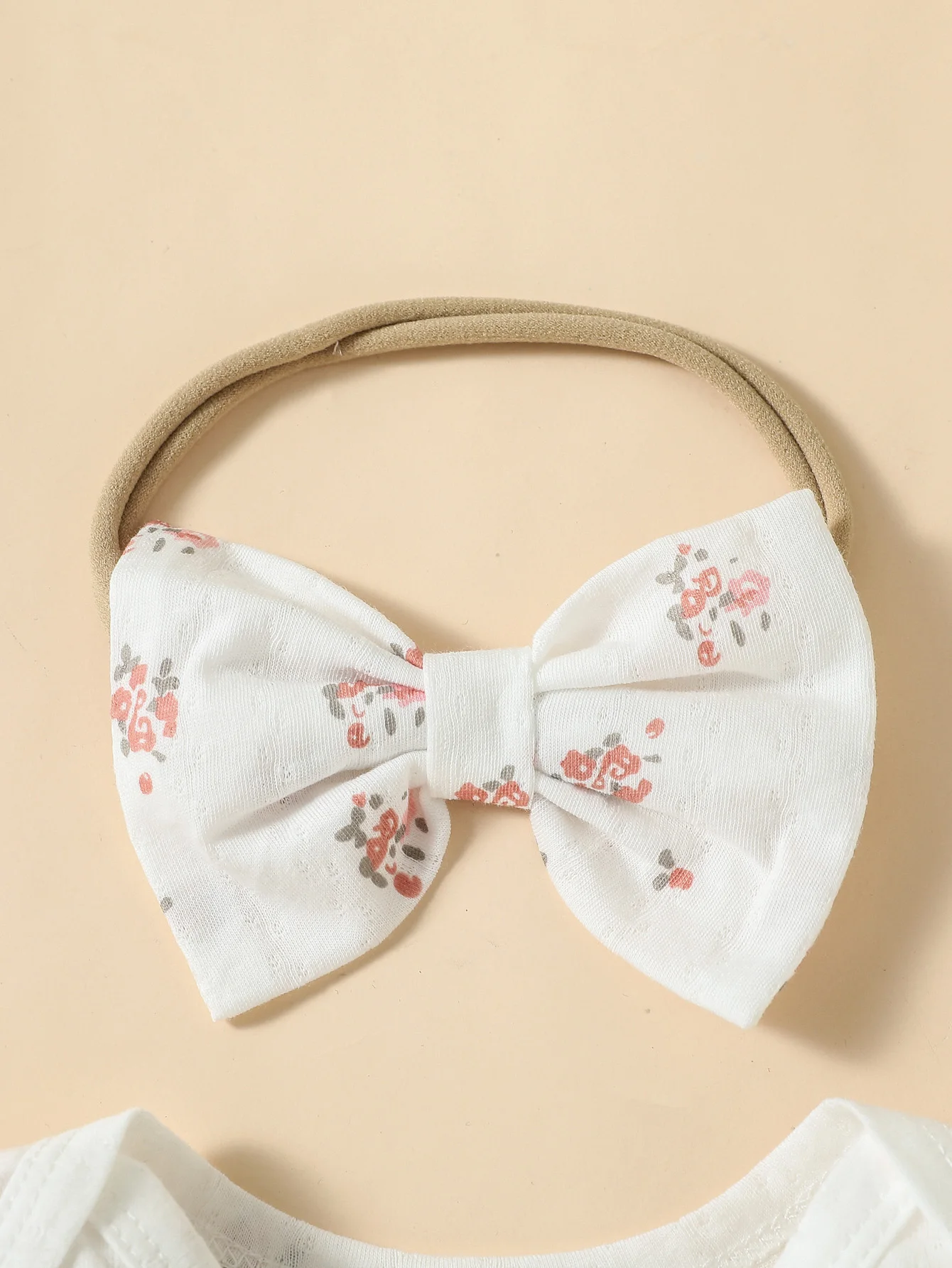 2pcs Newborn Baby Girls Floral Short Sleeve Summer/Spring Soft Cotton Daily Pantsuit +Headband