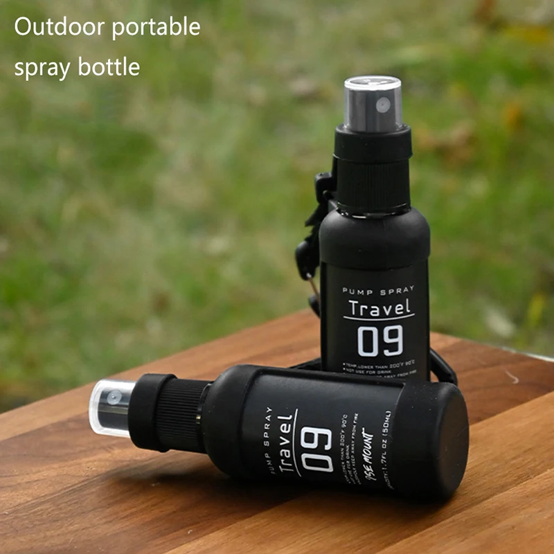 50ml Travel Bottle Leak Proof Refillable Spray Bottle Portable Sprayer With Tactical Hook Strap Alcohol Spray Bottle For Liquid