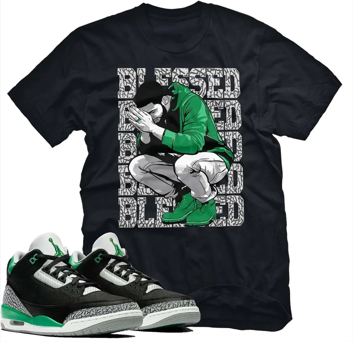 Pine Green Shirt | Custom T-Shirt to Match Retro Pine Green Sneakers