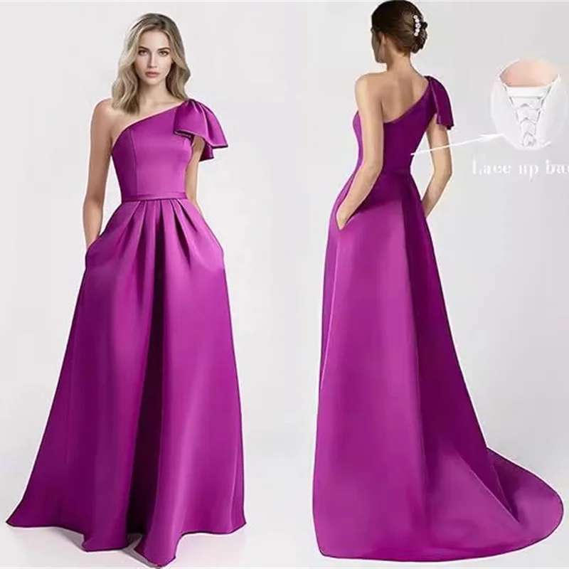 a-line-satin-one-shoulder-bow-sashes-evening-bridesmaid-dresses-wedding-party-formal-prom-birthday-floor-length-corset-back