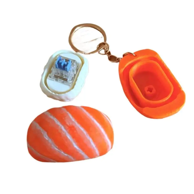 3D-gedruckter Clicker-Sushi-Schlüsselanhänger, Taschenanhänger, Rucksack-Schlüsselring, Anti-Stress-Fidget-Geschenkspielzeug – Detail 7