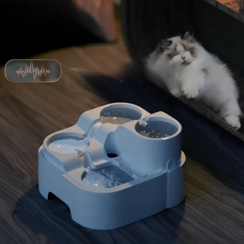 

dispenser constant temperature automatic circulation waterfall silent wireless water pump induction good cleaning dog drink