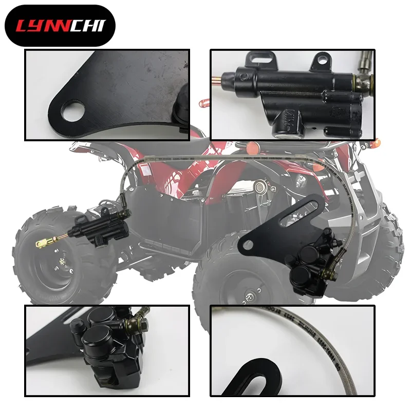 

ONLEEYPP Motorcycle Parts Rear Brake Disc Upper and Down Pump Caliper Assembly 15mm For 50-140cc Off Road Dirt Pit Bike ATV
