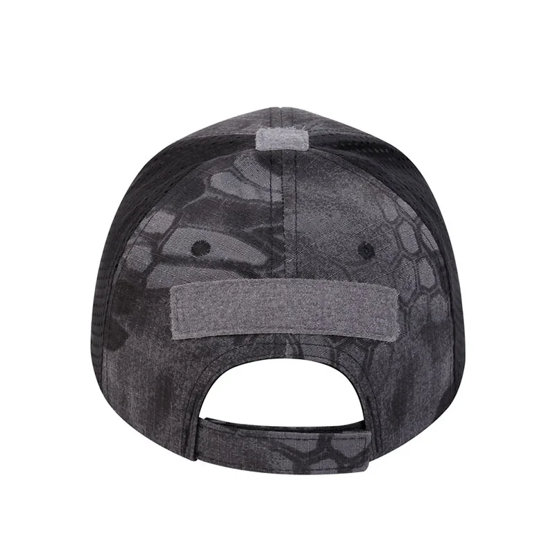 Unisex Skull Embroidered Baseball Caps Men Outdoor Breathable Mesh Tactics Mountaineering Peaked Hat Adjustable Snapback Caps