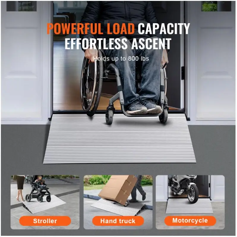 Indoor and outdoor splicing ramp Aluminum adjustable ramp at the entrance Easy installation and disassembly splicing ramp