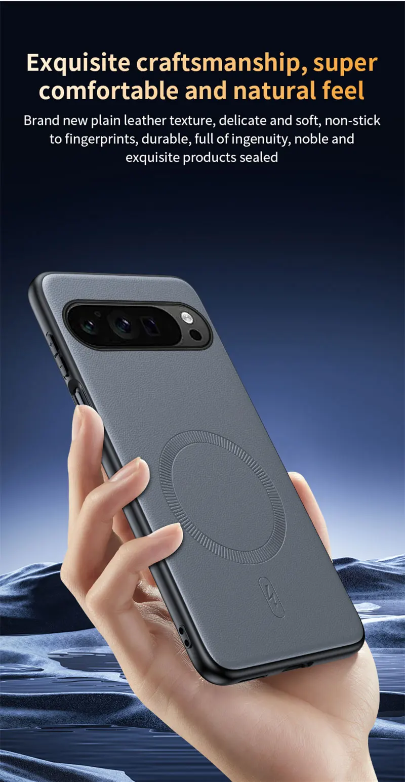 Für Pixel 9 Hülle Magnetische Leder-Schutzhülle für Google Pixel 9 Anti-Fingerabdruck Rutschfeste PC+TPU – Detail 14