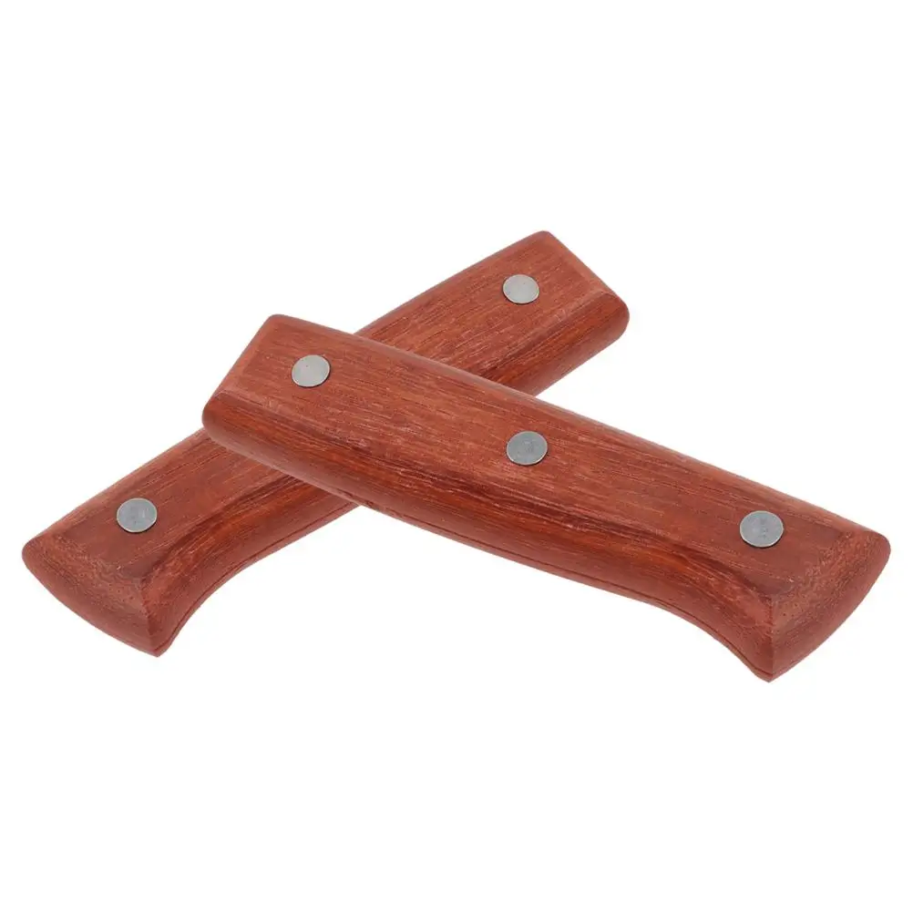 

2Pcs Handle Wooden Replacement NonSkid Kitchen Knife Grip Vegetables Chopping Supplies Sturdy Compatibility