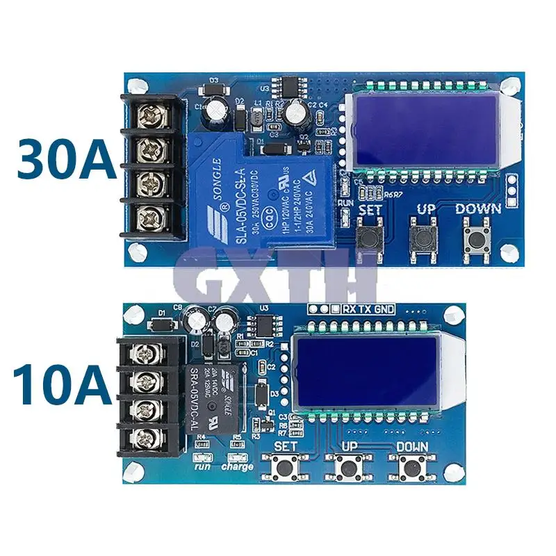 10A 30A 6-60V Lead-Acid Lithium Battery Charger Control Module Automatic charging control Overcharge Protection Board 12V 24V