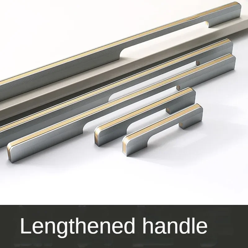 

Wardrobe Handle Lengthened Light Luxury Cabinet Door Handle Drawer Modern Minimalist High-end Furniture Hardware Aluminum Handle