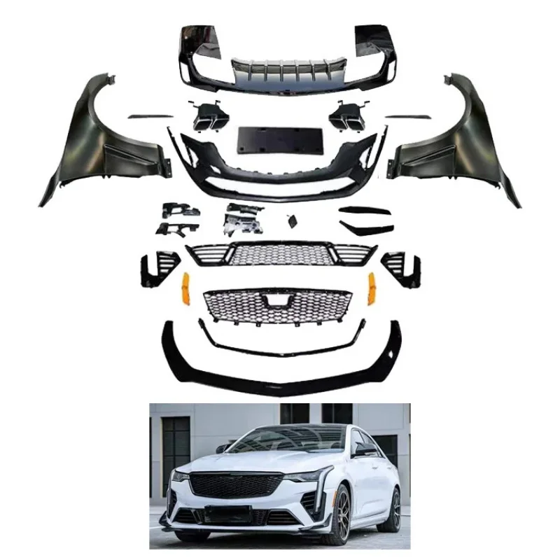 

Factory Sales PP Material Black Wing Style Front Bumper Fenders Front Lip Diffuser Body Kit for CT4 2019-2025