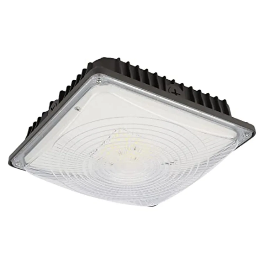 80W LED Canopy Light for Gas Station Light, 8800lm 0-10V Dimmable 5000K Cold White 100-277V IP65 Waterproof, 9.6