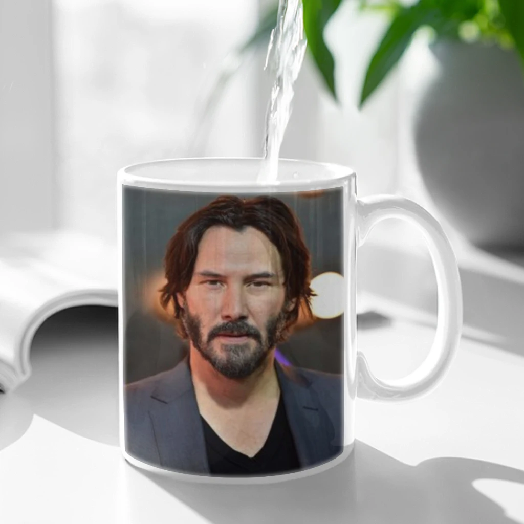 keanu Reeves Coffee Mug Tea Cup 11oz Coffee Cup Funny Birthday Gifts for Women and Men Ceramic Mug Personalized Cup