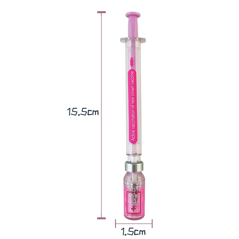 6Pcs Cute Kawaii Novelty Nurse Needle Syringe Shaped Highlighter Marker Marker Pen Stationery School Supplies