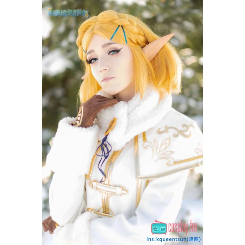 Zelda: Breath of the Wild Zelda Link Cosplay The Legend Costume Halloween party wig Elf ears Accessories gorgeous cute Zelda set