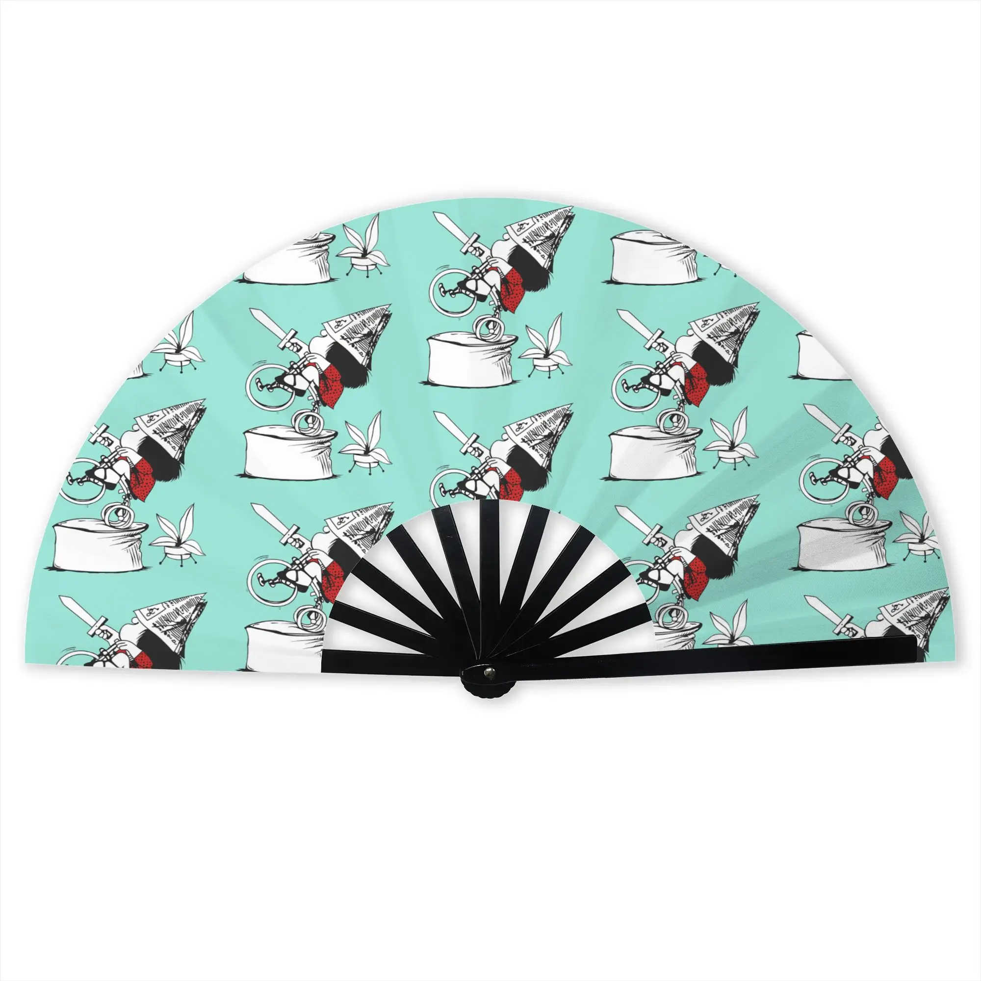 Custom M-Mafaldas Manga Comics Hand Fan Promotional Gift Wedding  Durable Folding Fans Novelty Bulk Pack Fan