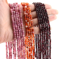 Natural Nice Carnelian/Agate/Garnet/Chrysoprase/Kyanite/Amazonite/Tourmaline/Moonstone,Irregular Faceted Cube Bead 4-4.5mm