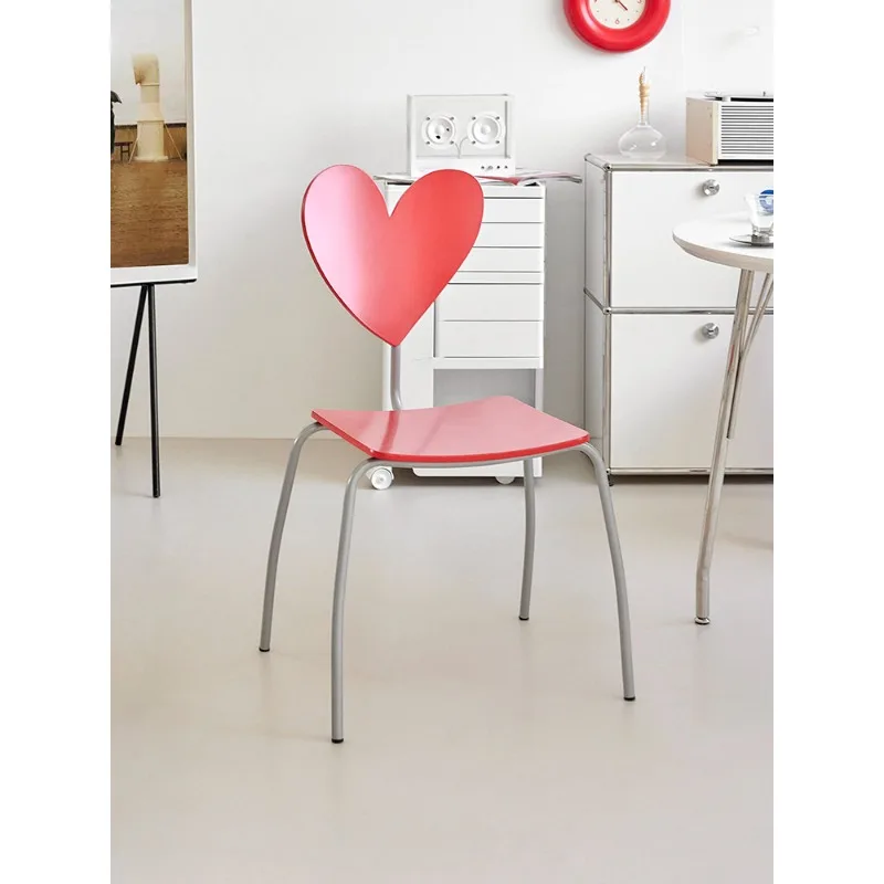 Love chair medieval Internet celebrity ins style dining chair home creative art sense stool backrest designer