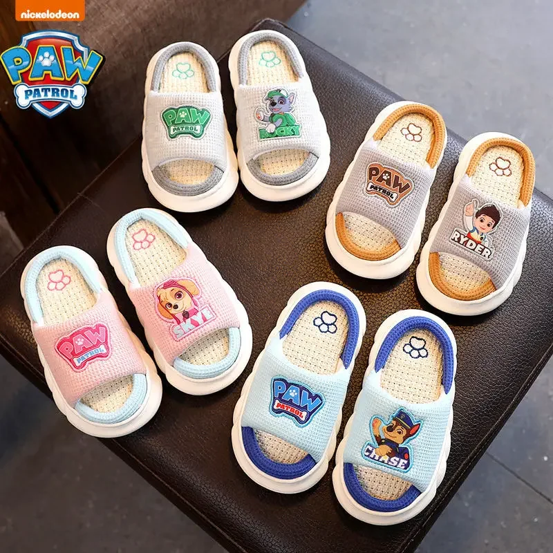 Paw Patrol Skye Chase bambini Casual pantofole da casa per interni pantofole morbide primavera autunno ragazza ragazzo infradito pantofole in lino