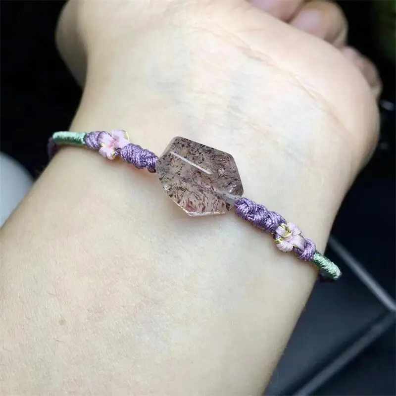 Pulsera de cuarzo tejido de forma libre, brazalete de Gema Natural, Chakra curativo, alivio del estrés, Yoga, Reiki, 1 piezas