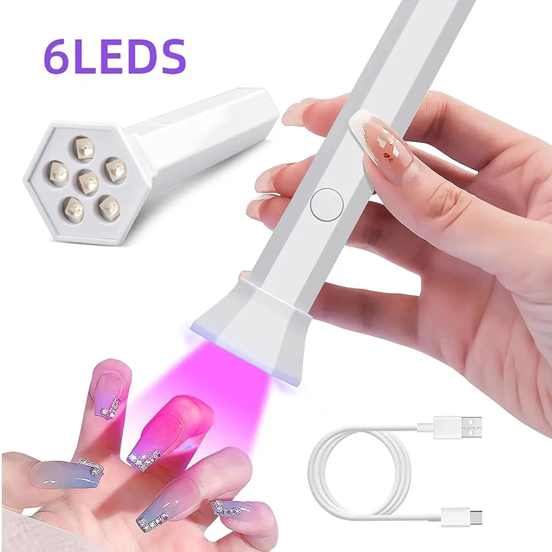 Lampe sèche-ongles LED UV portable, lampe pour durcir tous les vernis gel, aste par USB, machine de manucure à séchage rapide, outils d'art des ongles