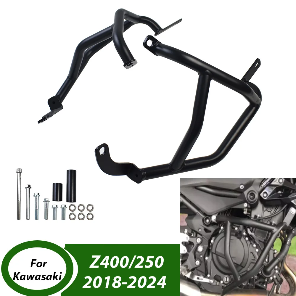 

Motorcycle Engine Guard Highway Crash Bars Frame Protection Bumper For Kawasaki Z 400 250 2018-2024 Motor Accessories