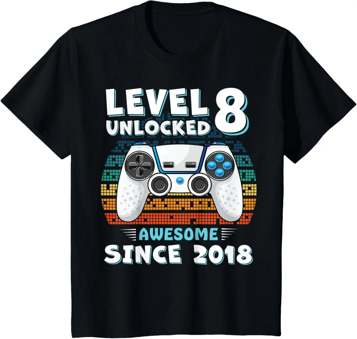 8 Year Old Bday Decorations Son Boy 8yr 2018 8th Birthday Game Level T-Shirt Cotton Kid Casual Graphic T Shirts