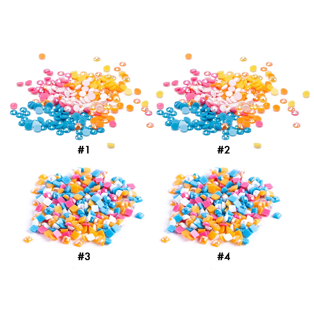 LIRUNQIU Lot de 223500 perles de peinture diamant rondes en résine 5D strass - Forets de rechange pour kits d'art diamant DIY - Accessoires artisanaux multicolores pour adultes et enfants (447