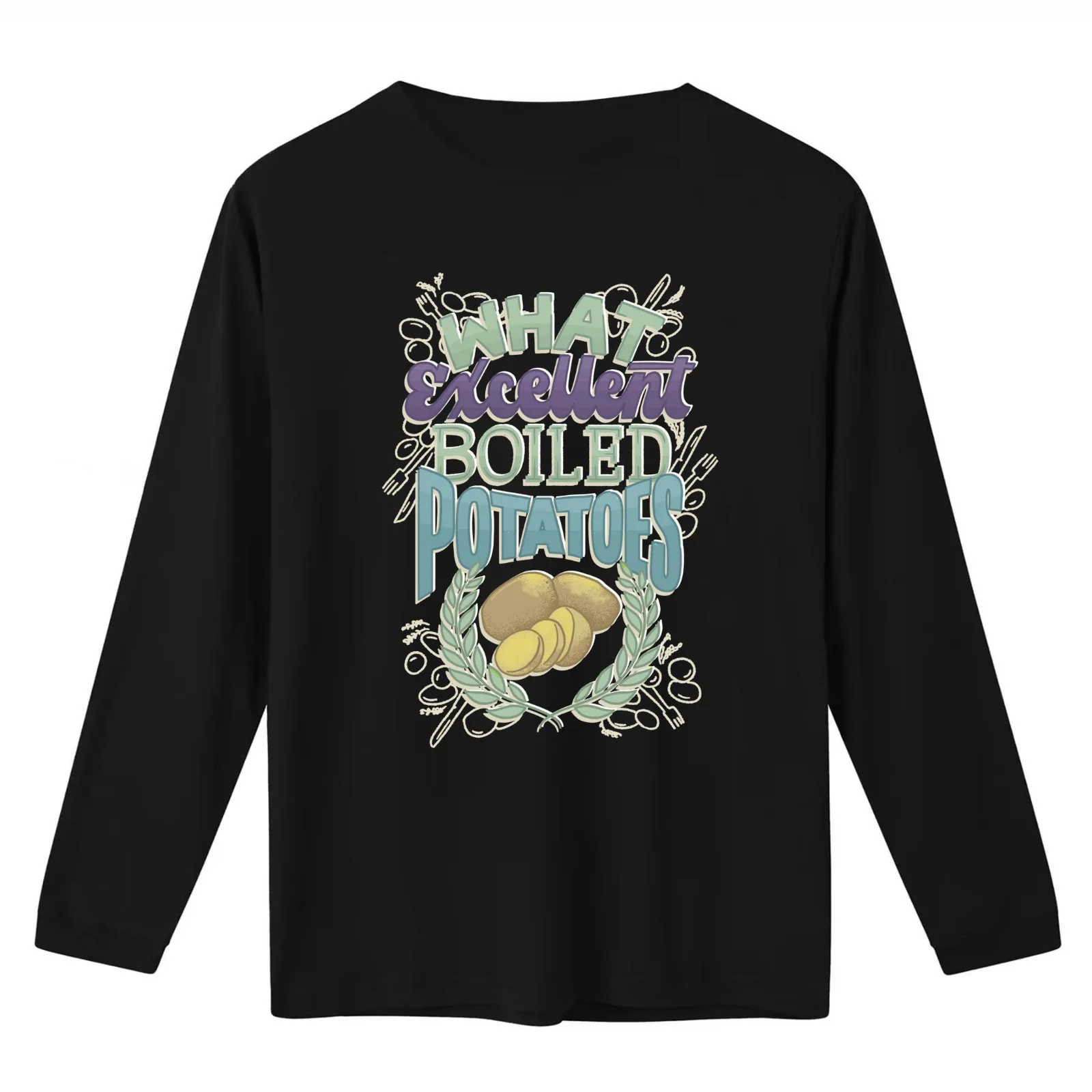 Excellent Boiled Potatoes T-Shirt Summer Casual Cotton Tee Oversized Streetwear Tops Vintage Graphic Print Unisex Men Women