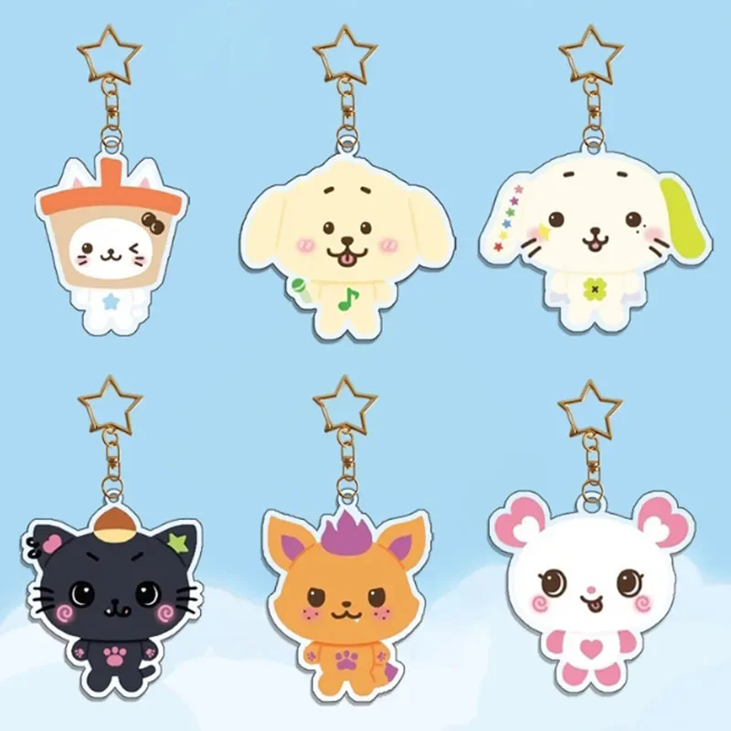 Kpop NCT Wish Yushi RIKU RYO SION SAKUYA JAEHEE Acrylic Keychain Pendant Cartoon Keyring Bag Accessories Fans Gifts