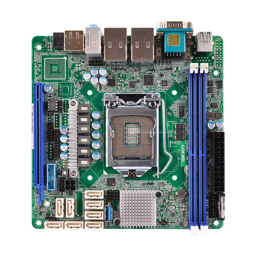 C236WSI For Asrock Workstation Motherboard LGA1151 Support E3-1200 V5/V6