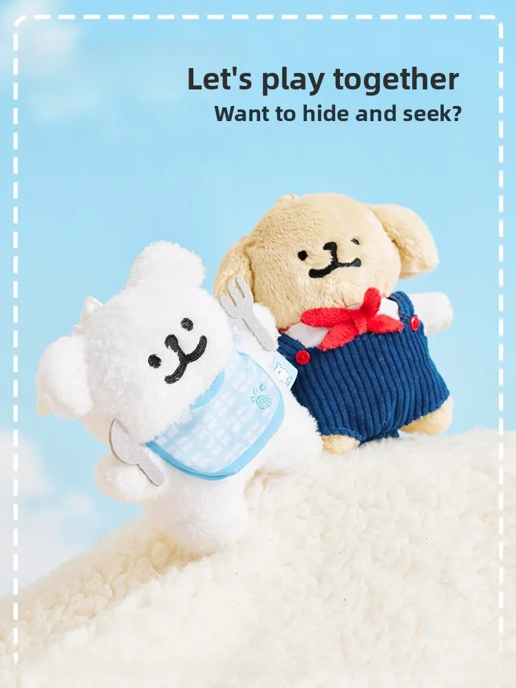 

TheeenPar Line, маленькая собачка, игрушечный брелок, подарок для пары, креативная кукла, подвесной орнамент, мягкая мягкая игрушка