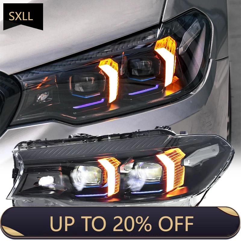 

SXLL For G30 G38 Light Emitting Diode Headlamp 2018-2020 Headlamp 525i 530i M5 DRL Turning Signal High Beam Angel Eye Projector
