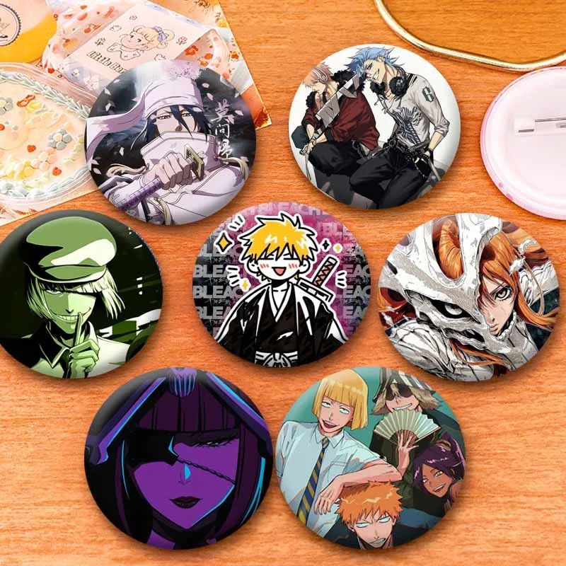 Ichigo Kurosaki Rukia Kisuke Ishida Cartoon Badges Anime BLEACH Brooches Bag Shirt Shoes Decor Jewelry Enamel Pins Friend Gifts
