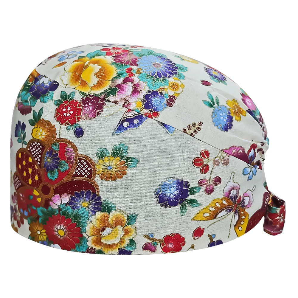 

New Promotional Scrub Hat Printed Surgical Caps Doctors Nurses Dentists Clinics Pharmacies Beauty Salons Head Cap Chef Dust Cap