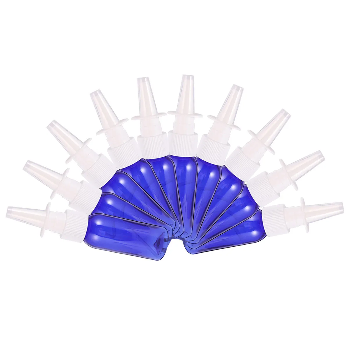 

10Pcs Travel Nasal Spray Bottles Refillable Plastic Durable Portable Containers Long Nose Spray for Shampoo Body Cream