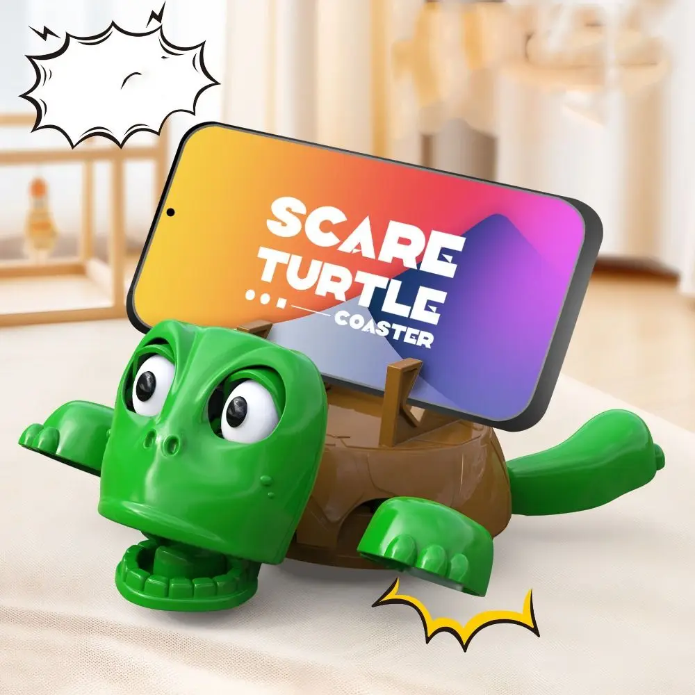 

DIY Assembly Turtle Cell Phone Bracket ABS Frightened Turtle Panicked Turtle Coaster Anti-scald Gaping Eyes