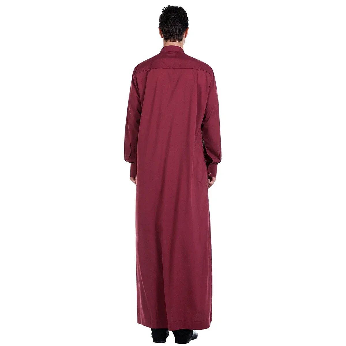 Muslim Men Thobe Jubba Robe Long Sleeve Saudi Arab Kaftan Dress Islamic Abaya Loose Middle East Jubba Caftan Costumes Daffah New