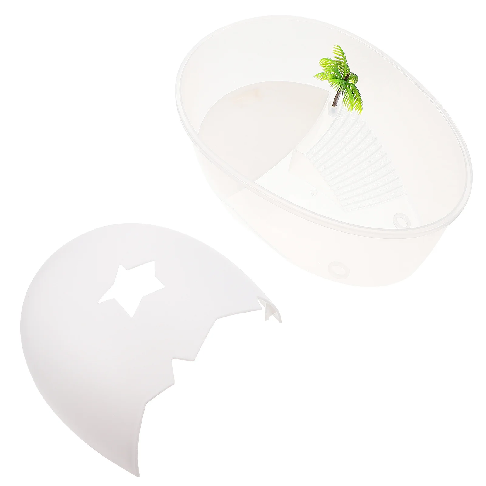 

Plastic Turtle Tank Large Capacity Basking Platform Leak-Proof Durable Turtle Resting Terrarium Tortoise Terrace