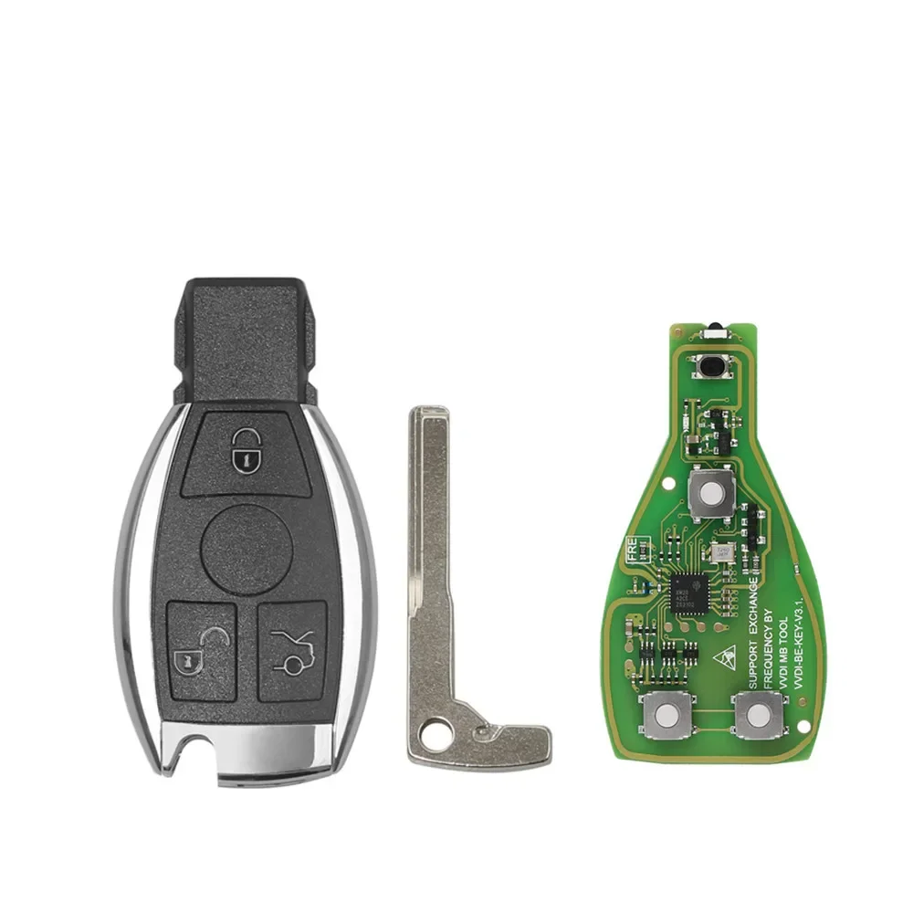 Xhorse vvdi be chave pro 3/4 botão remoto chave do carro para mercedes benz v3.2 pcb chip chave remota versão melhorada inteligente 315mhz/433mhz