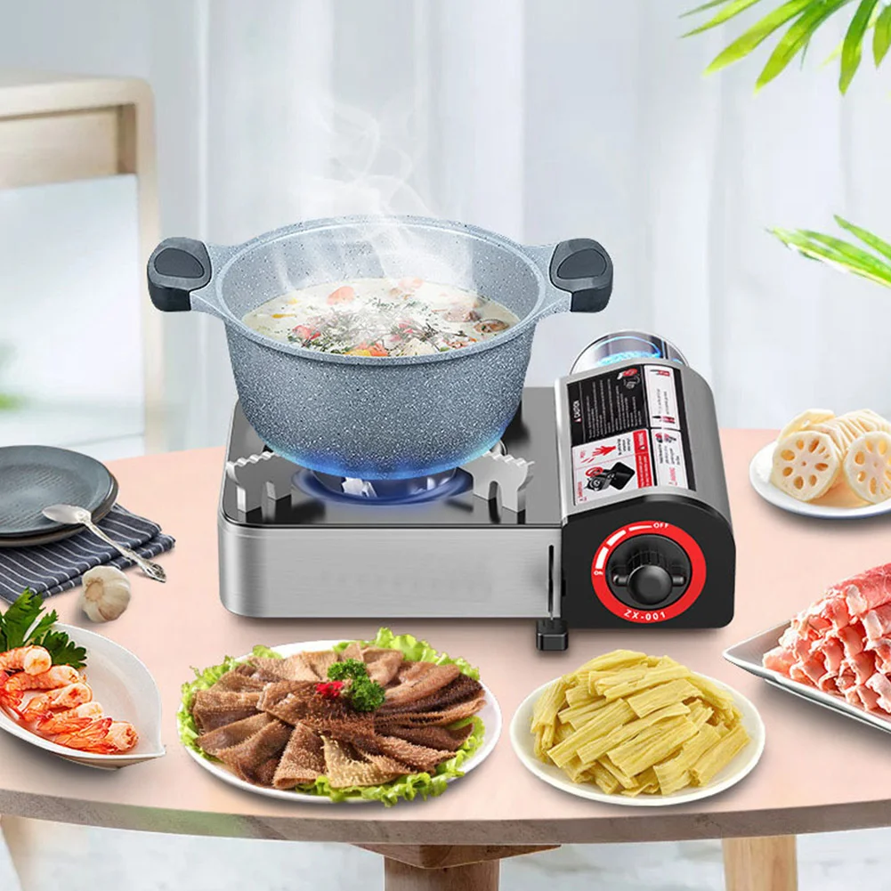 Portable Butane Camping Stove Automatic Ignition Butane Stove Portable Gas Grill for Emergency Tailgating Hiking Camping