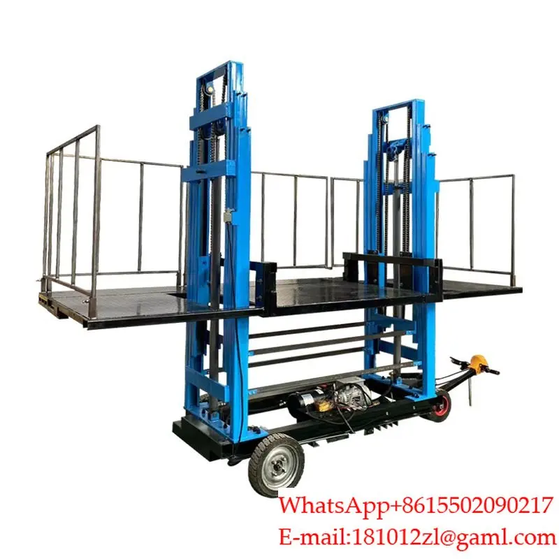 Hydraulic lifting platform for mobile masonry plastering secondary structure bricklaying brick platform construction site